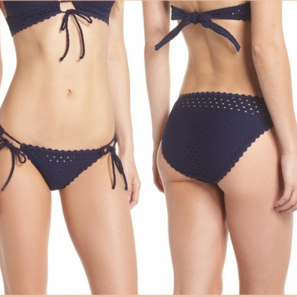Robin Piccone Crochet Chira Tie Bikini Swim Bottoms, Size XS, NWOT